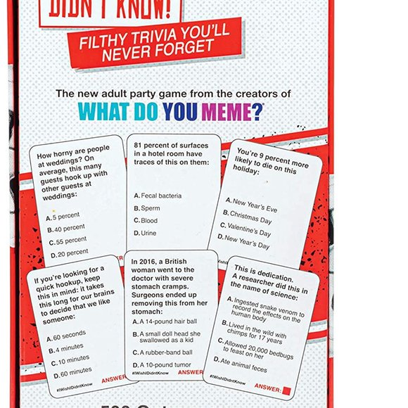 I Wish I Didn't Know! The Filthy Trivia Adult Party Game by What Do You Meme? - Picture 4 of 6